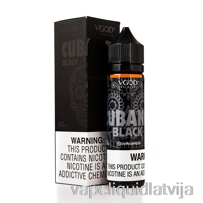 Cubano Black - Vgod E-liquid - 60ml 3mg Vape šķidrums